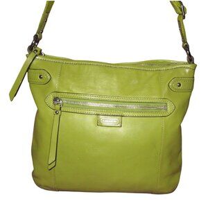 Coach 2013 Legacy Avocado Green Leather Messenger Crossbody handbag Swing pack